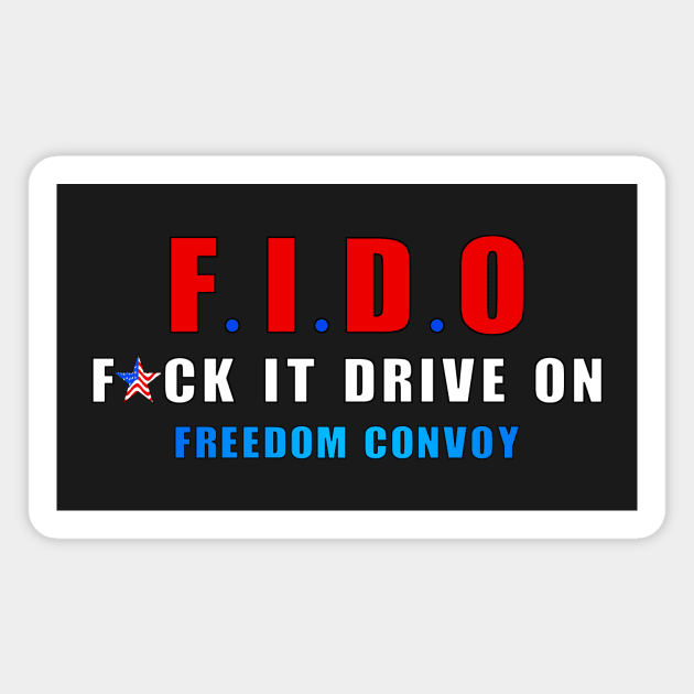 FIDO America Freedom Convoy Magnet by Calico Devil